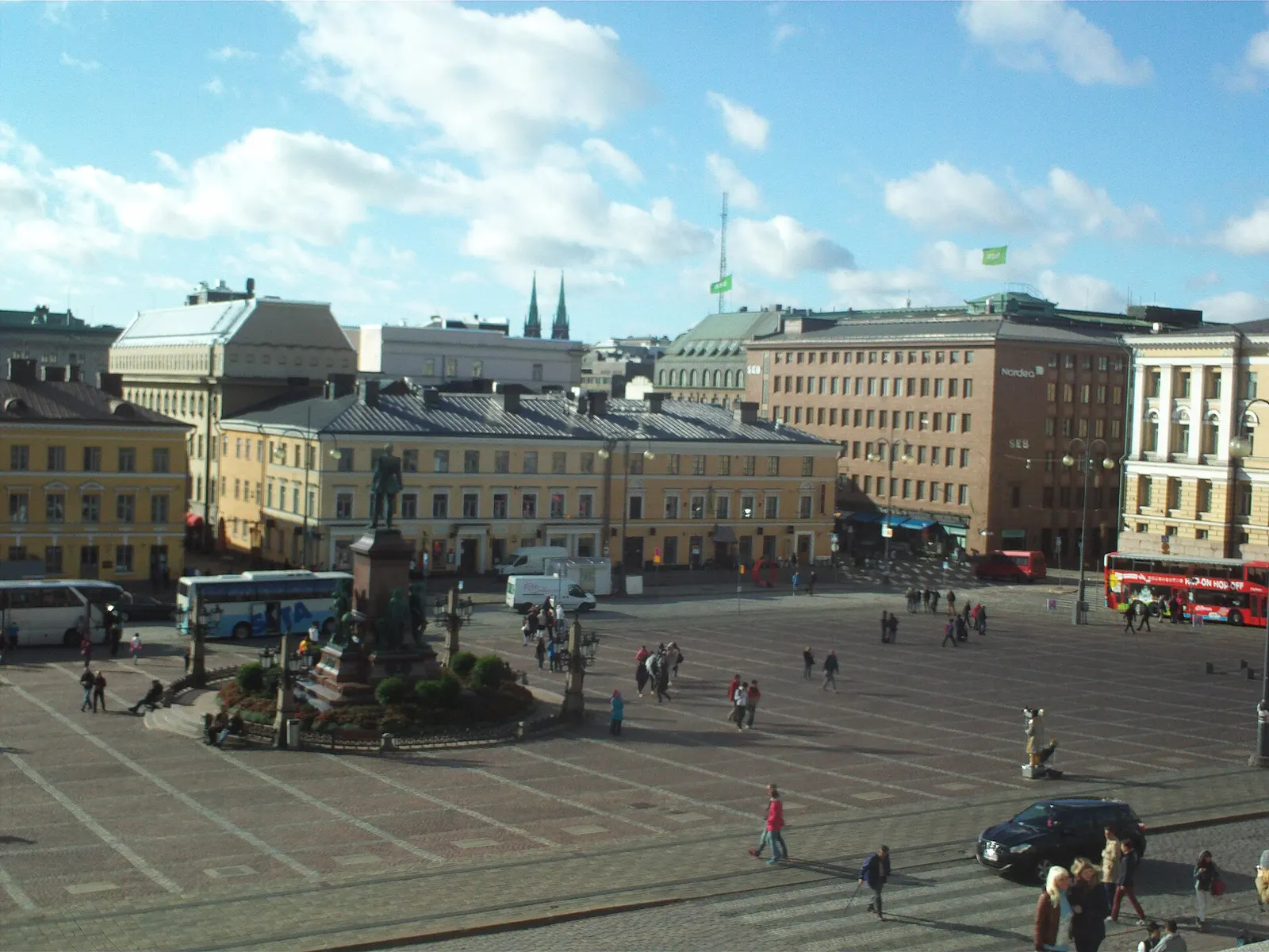 Senate Square in Helsinki seen from the cathedral steps