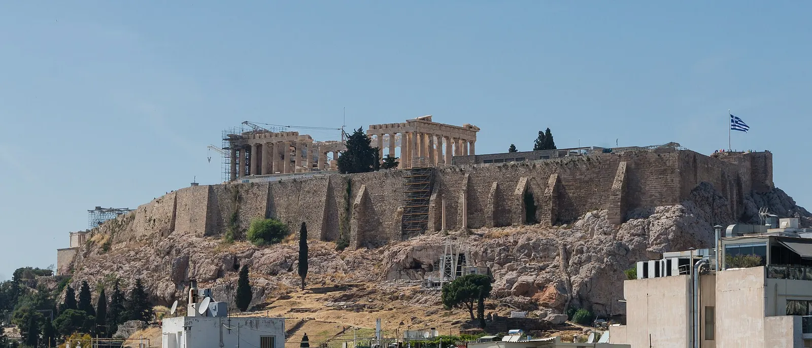 Acropolis of Athens with the Parthenon on the hilltop