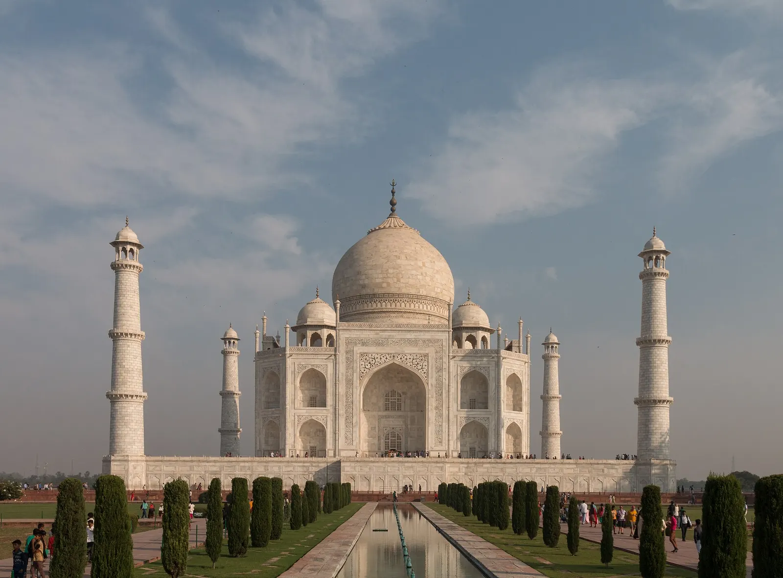 Taj Mahal and its reflecting pool in Agra