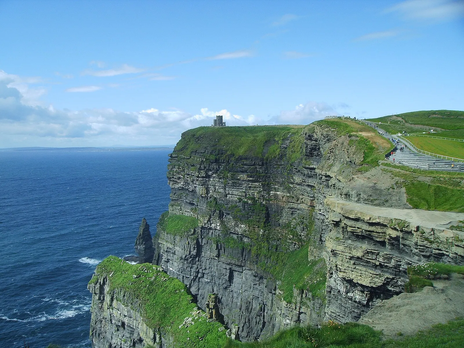 Cliffs of Moher rising above the Atlantic on the Irish west coast