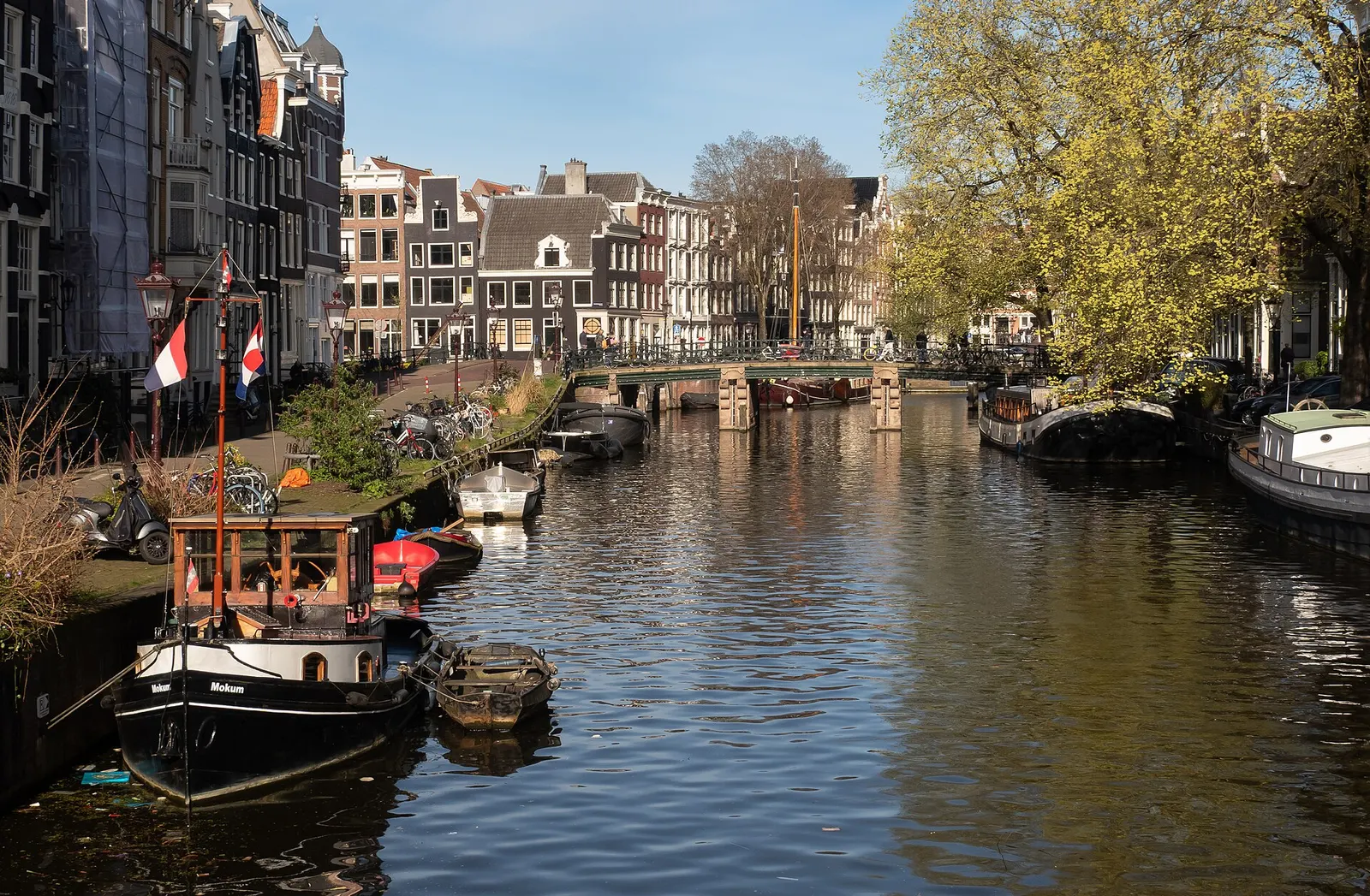 Canal houses along the Brouwersgracht in Amsterdam