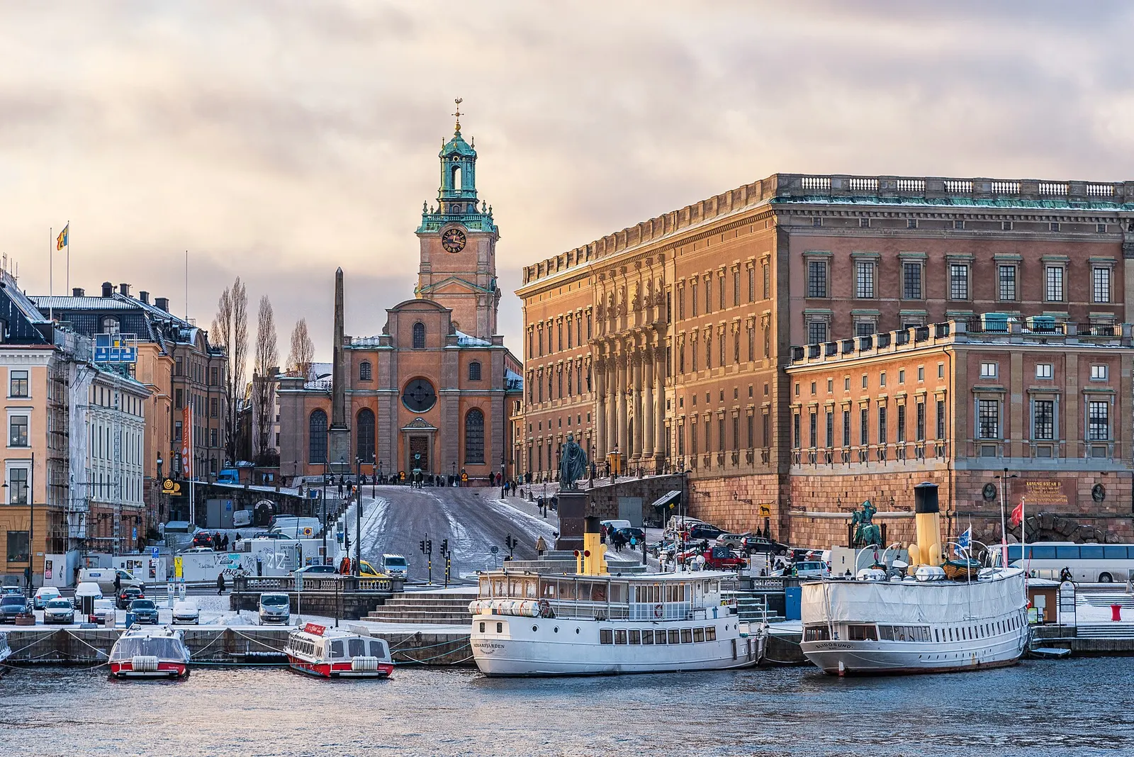 Storkyrkan and the Royal Palace on the Stockholm waterfront